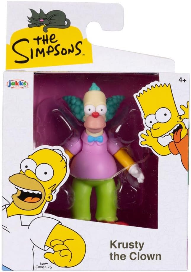 Los Simpsons - Figura articulada de 6,3 cm - Figuras de Krusty el payaso