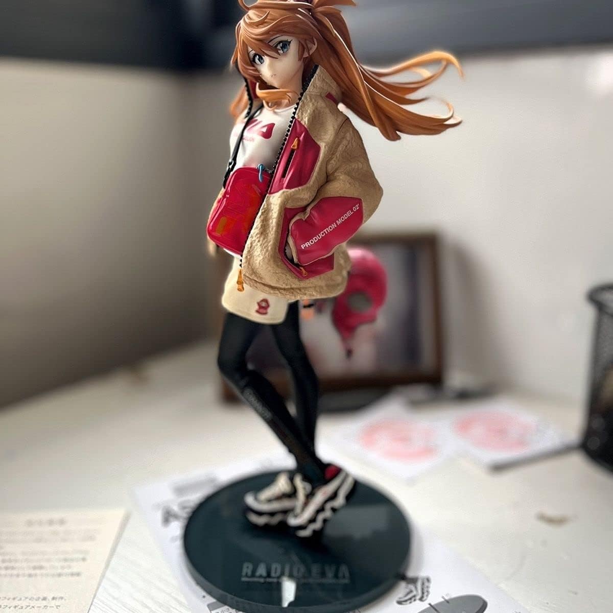 Nmomoytu Asuka Langley Soryu Ver.Radio Part.2 Figura de anime, modelo de acción, regalo coleccionable, 25 cm