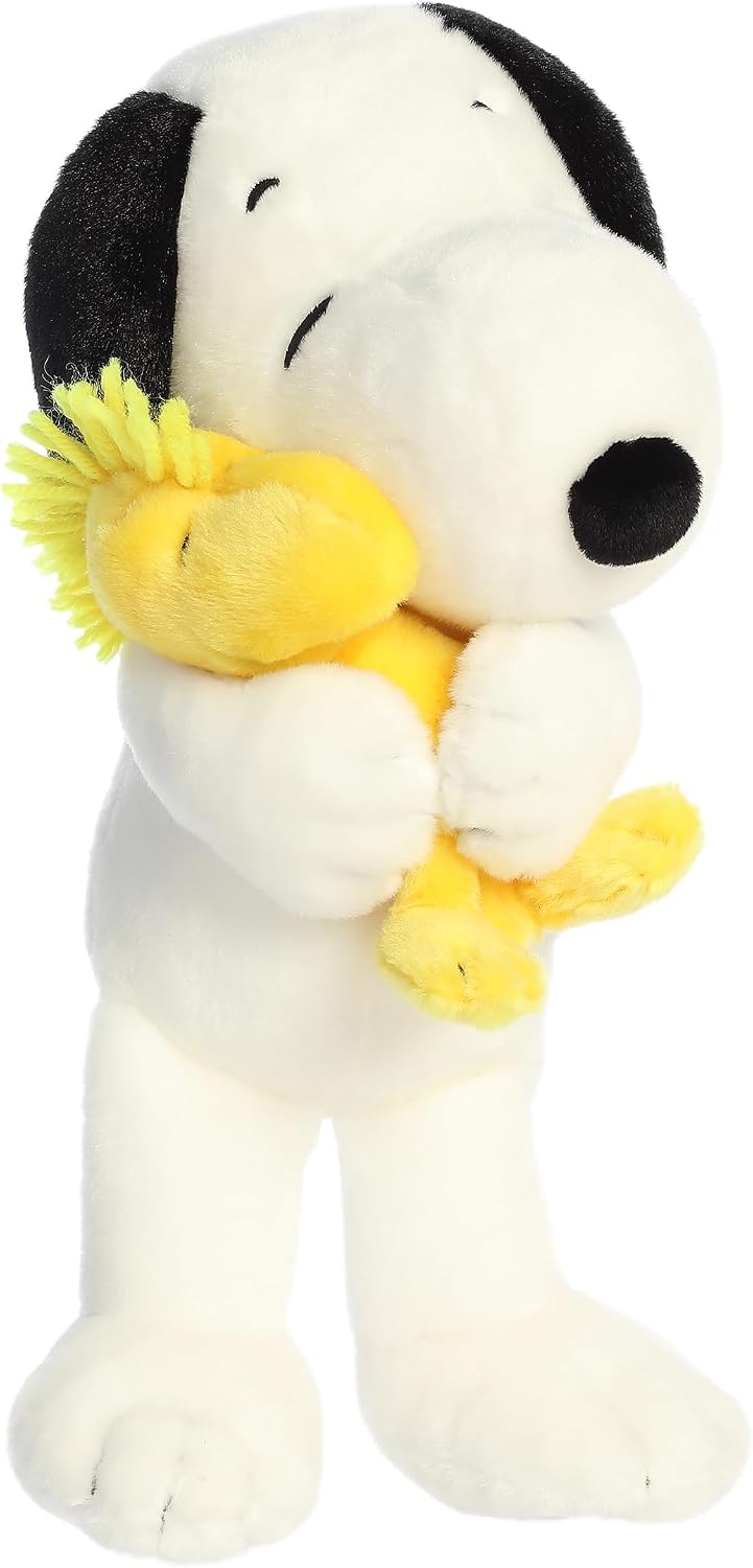 Aurora Adorable Peanuts Big Hugs Snoopy & Woodstock Stuffed Animal - Officially Licensed Toys for All Snoopy Fans - Nostalgic Gift for Adults and Birthday Celebrations - 12 Inches