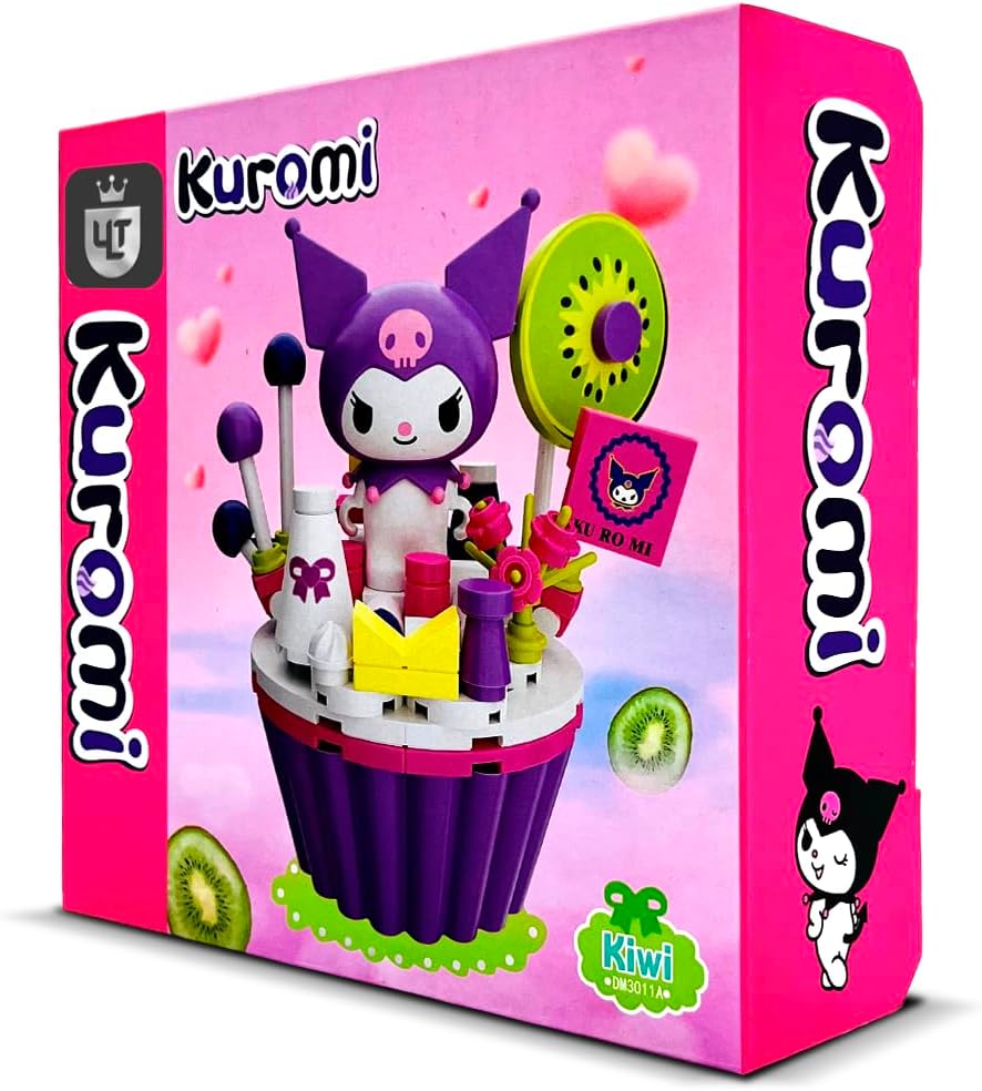 Ult Figura Armable Kuromi Morado Cupcake Bloques de Construccion Sanrio
