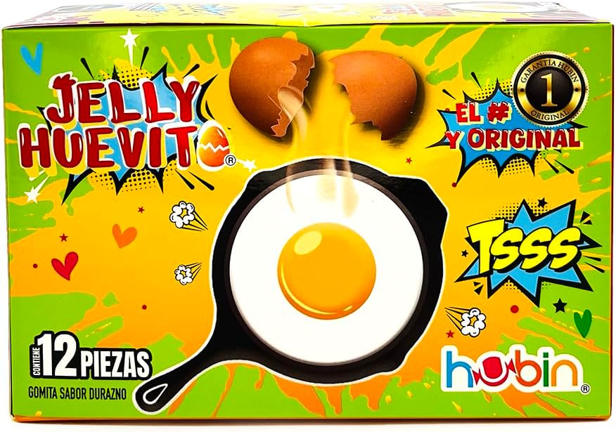 ult jelly huevito tronador dulce de goma sabor durazno huevito de sarten tronador