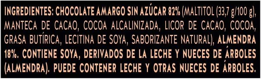 Turin Zero Sugar, ALMENDRA, 100 gramos