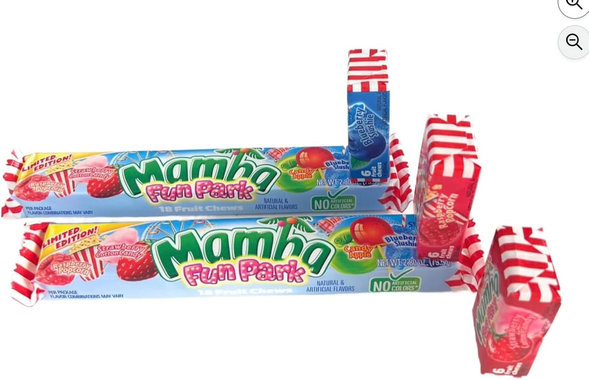 Mamba Fun Park Gomitas de Fruta Edición Limitada, 4 Sabores, 2 Paquetes