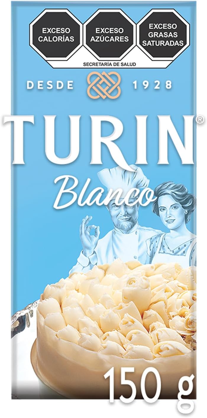 Turin tablilla de chocolate blanco para reposteria 150g