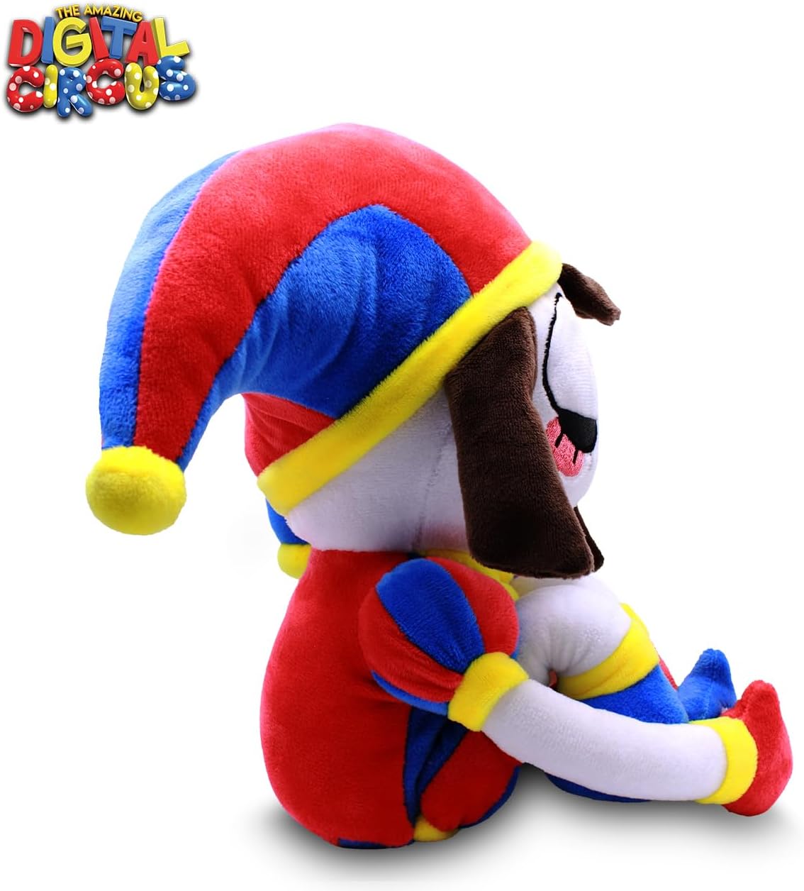 Just Toys LLC The Amazing Digital Circus - Juguete de Peluche Pomni de 25 centimetros, con Licencia Oficial, ultrasuave y Coleccionable (Pomni, Jax, Gangle, Gummigoo)