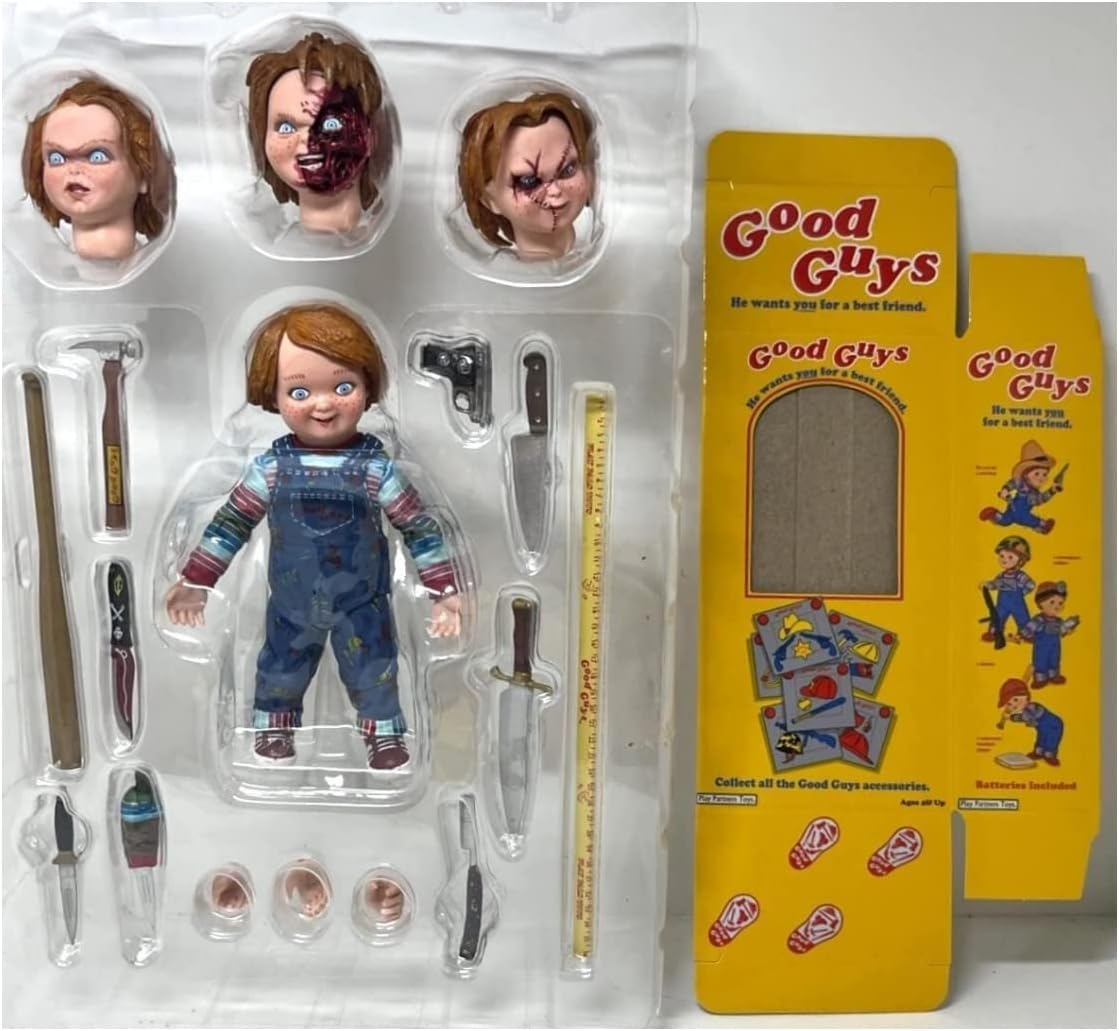 NECA - Figura de acción para niños Ultimate Chucky, figuras de 10 cm