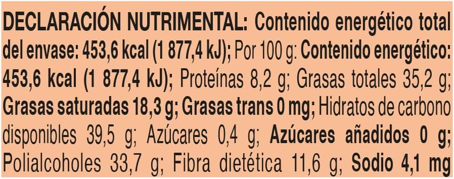 Turin Zero Sugar, ALMENDRA, 100 gramos