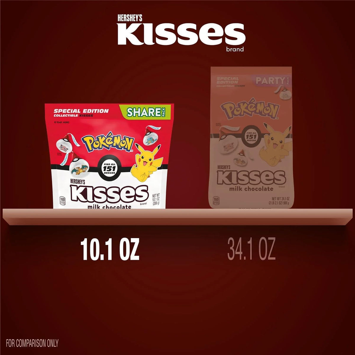 Hershey’s Kisses Pokémon Foils Share Pack 10.1 Oz Aceite Capilar