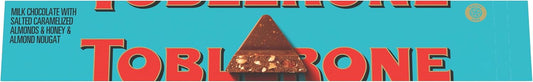 Toblerone Chocolate con Leche Suiza con Almendras Caramelizadas Saladas y Turrón de Miel y 3.52 Oz