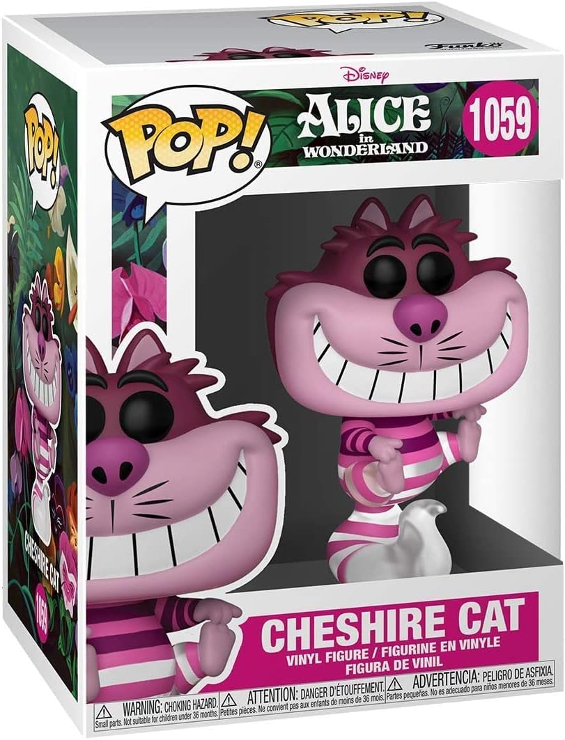 POP Disney: Alicia en el país de las maravillas 70th - Figura de vinilo Funko de gato de Cheshire (incluye funda protectora de caja compatible)