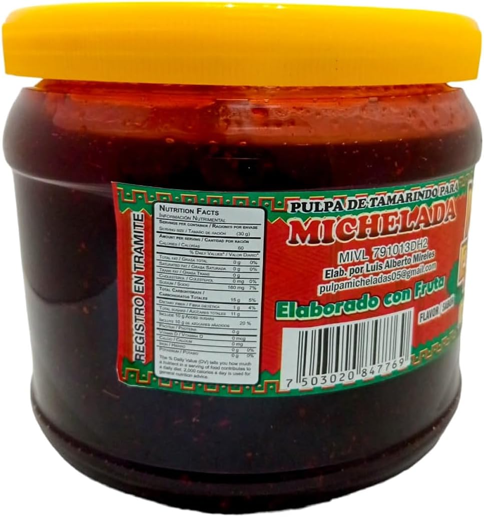 Salsa Mix 1.1k Varios Sabores Para Escarchar, Fruti Mich Sabor FRESA CHAMOY
