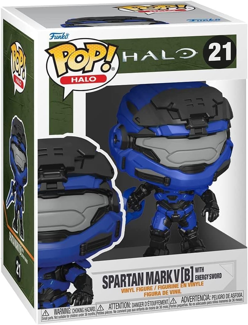 Funko Pop! Games: Halo Infinite - Mark VIIV[B] with Blue Sword - 1/6 Odds For Rare Chase Variant - Figura de Vinilo Coleccionable - Idea de Regalo - Mercancia Oficial - Juguetes para Niños y Adultos