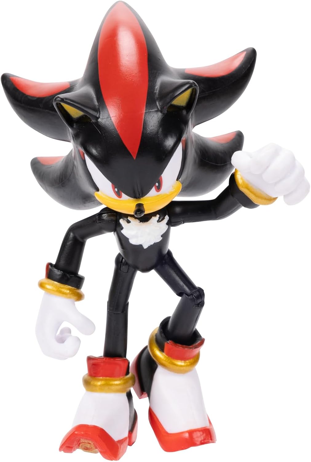 Jakks Pacific - Sega Sonic The Hedgehog Figura Articulada Modern Shadow de 4″ con Accesorio Star Spring – Colección Oficial Sonic para Fans y Niños 3+ Años