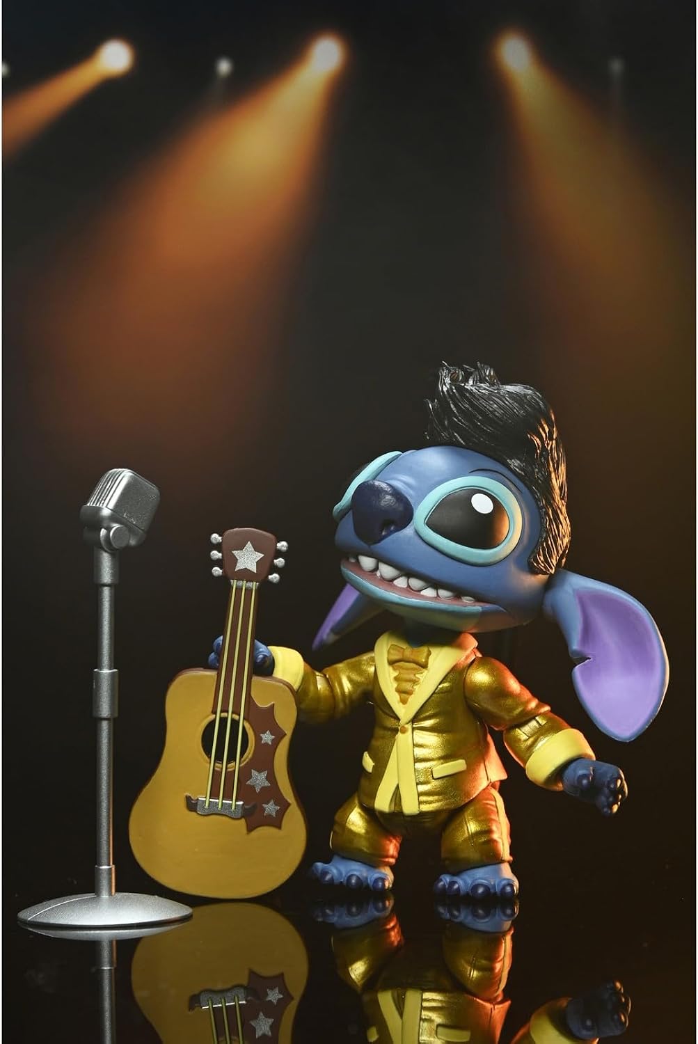 NECA - Stitch - Ultimate Gold Suit Elvis Figura de acción de Escala de 7 Pulgadas