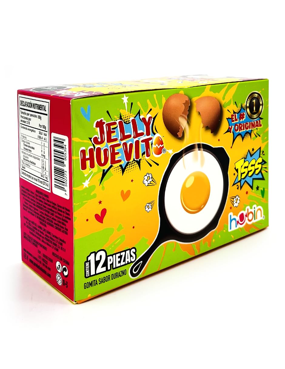 ult jelly huevito tronador dulce de goma sabor durazno huevito de sarten tronador - imagen 3