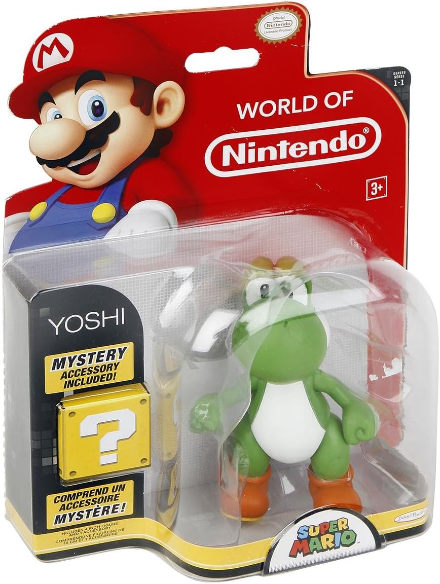 Super Mario Brothers World of Nintendo Super Mario 4" Yoshi Figure with Mystery Accessory