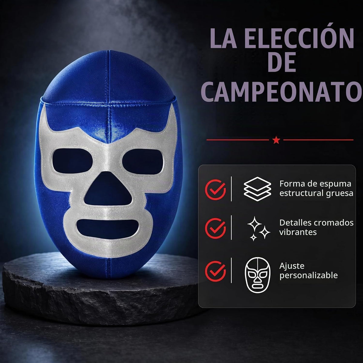 RINGREBELS MASCARILLA AZUL DEMON Lucha última intervensión Luchador Máscara