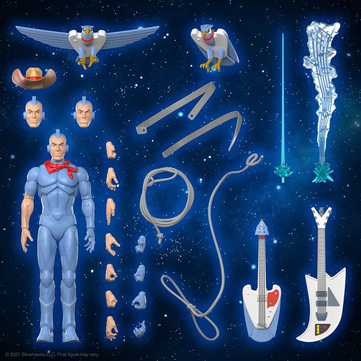 Figuras de acción de los Halcones Galácticos (SilverHawks Ultimates): Figura de acción de Vaquero (Bluegrass)