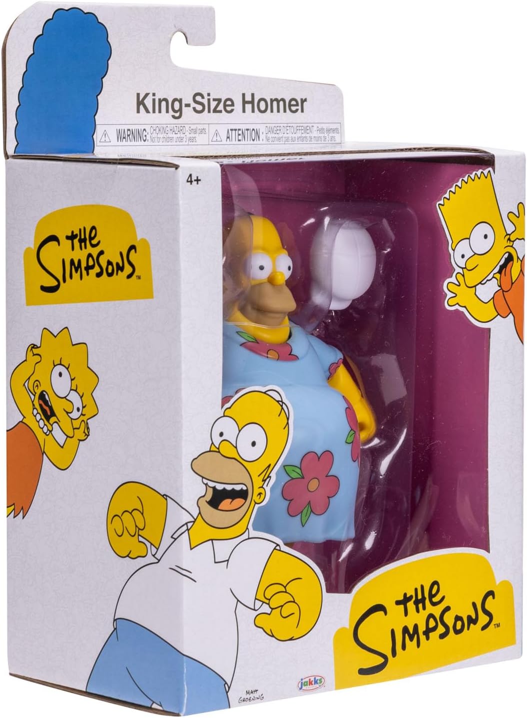 Jakks Pacific - The Simpsons King-Size Homer, Figura de Acción Coleccionable con Detalles Icónicos, 5 Pulgadas