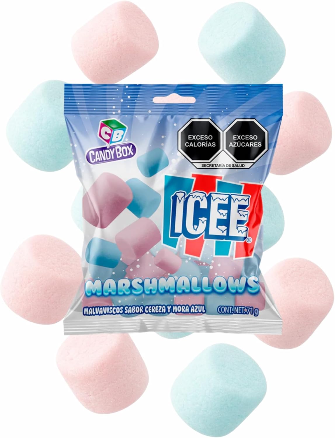 ICEE Malvavisco 71g Sabor Cereza y Mora Azul