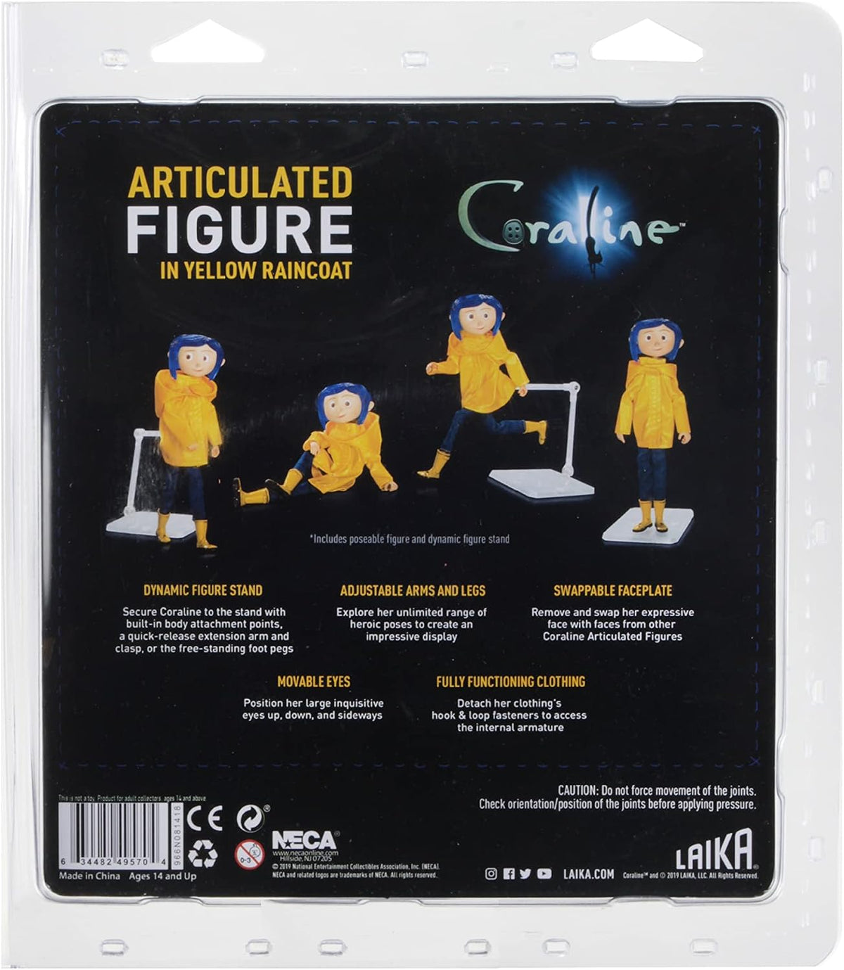NECA - Coraline - Figura articulada - Coraline en Chamarra de Lluvia