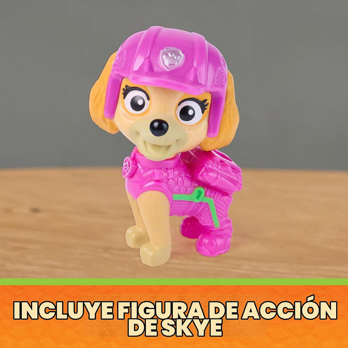 Paw Patrol: The Dino Movie, Incluye Juguete de Dinosaurio articulado de espinosaurio de 12,7 cm con Sonidos y Figura de acción de Skye, Juguetes para niños y niñas preescolares, a Partir de 3 años