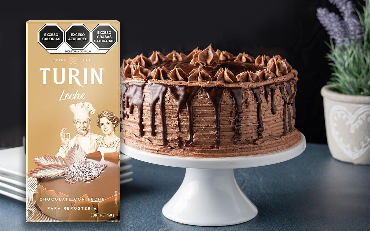 Turin Tablilla de Chocolate con Leche para Reposteria 150G