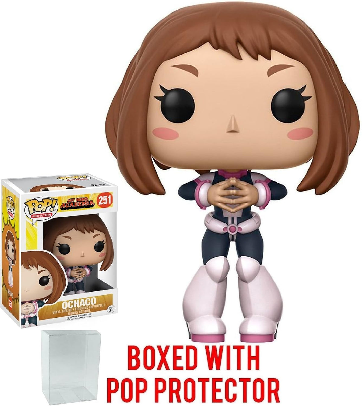 Funko POP My Hero Academia - Figura de vinilo Ochaco Pop! (incluye funda protectora compatible con caja pop), multicolor, 3.75 pulgadas