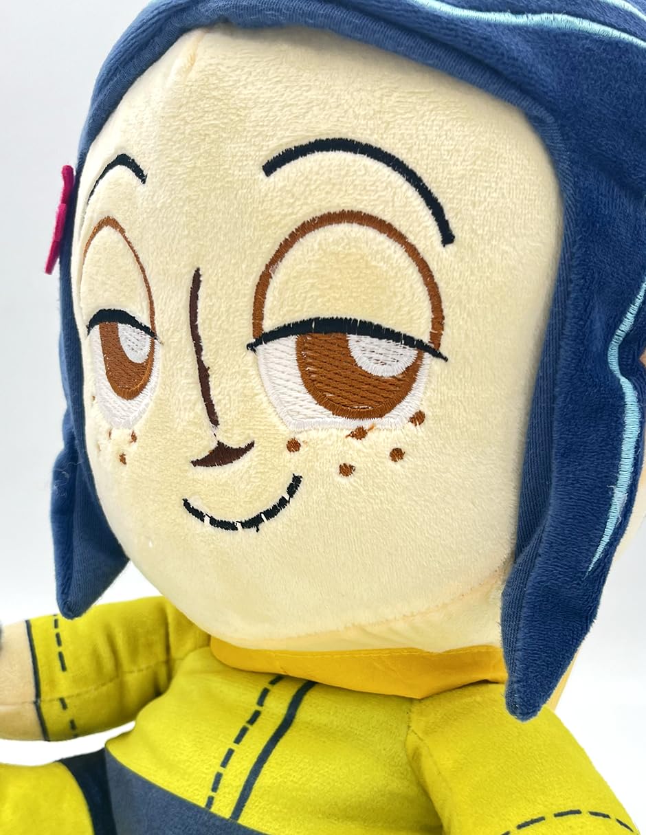 Ult Peluche Premium Coraline con el Gato 42cm Super Size 15th Anniversary Pelicula 2009 Coraline y la Puerta Secreta - imagen