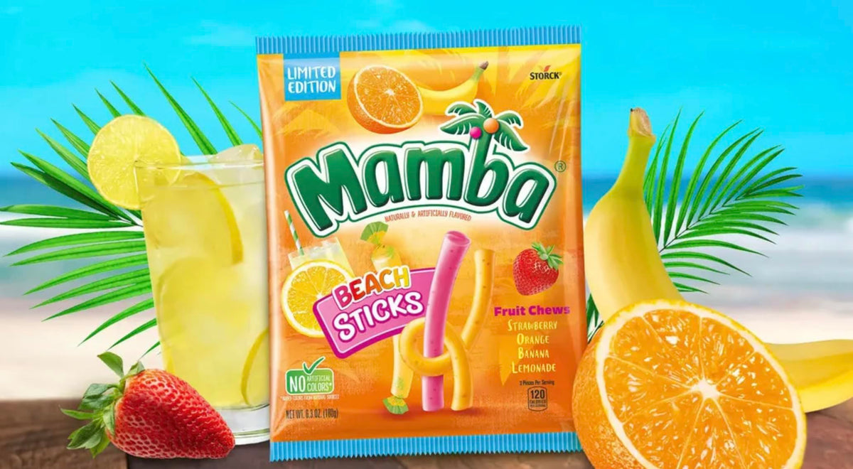 Mamba Beach Sticks Edición Especial Dulces Masticables de Frutas, 180g - imagen 2