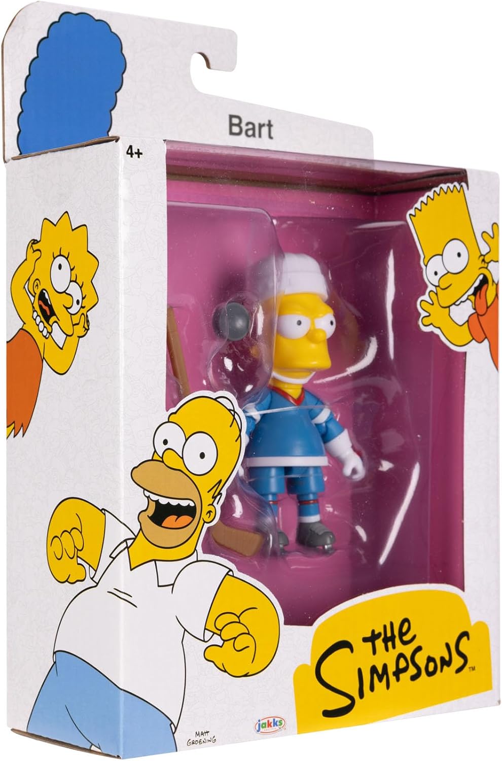 The Simpsons - Cifras de acción de Hockey de 5 Pulgadas con Palo de Hockey y Disco
