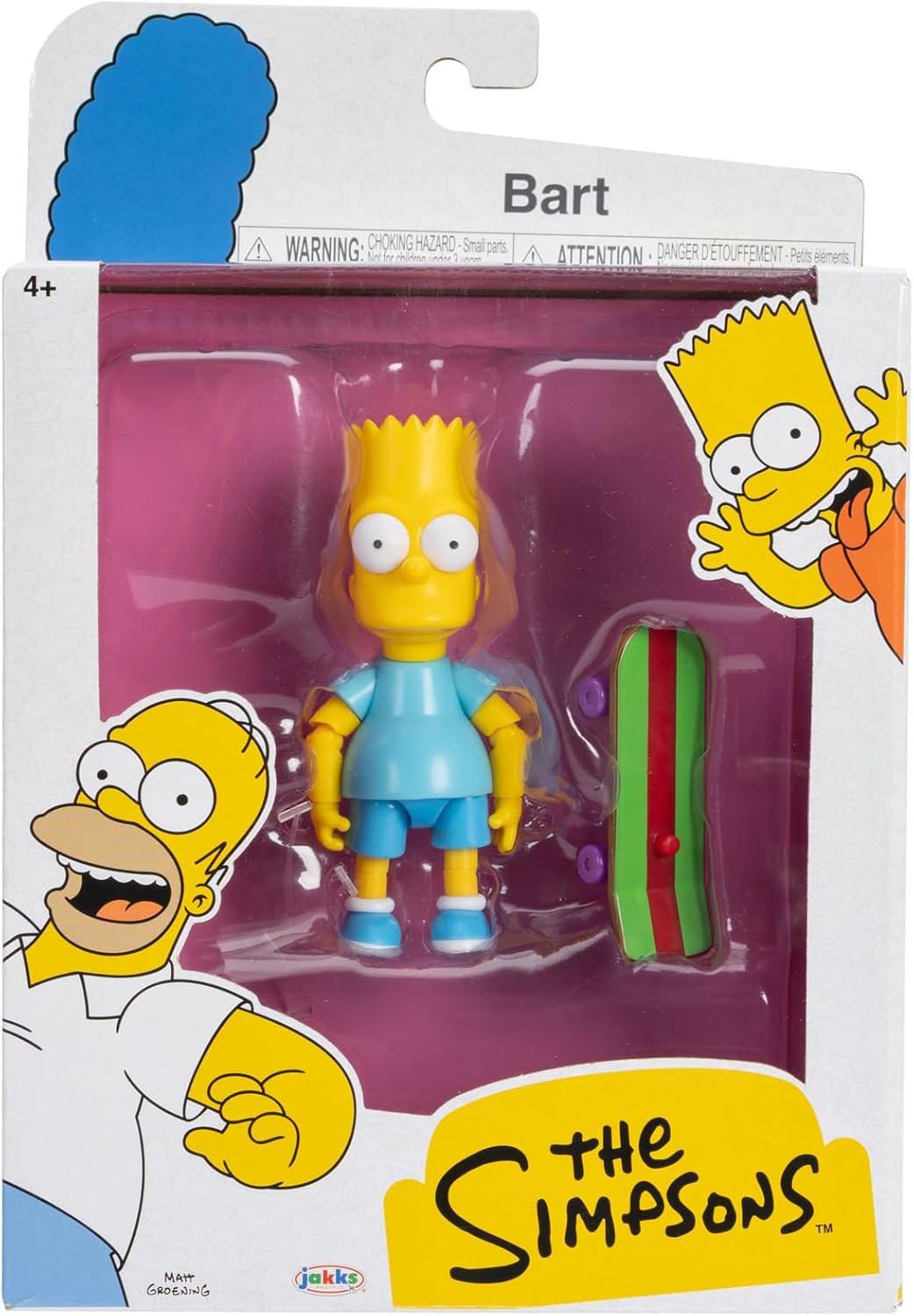 Jakks Pacific Figura de Acción Bart Simpson 3.75 Pulgadas