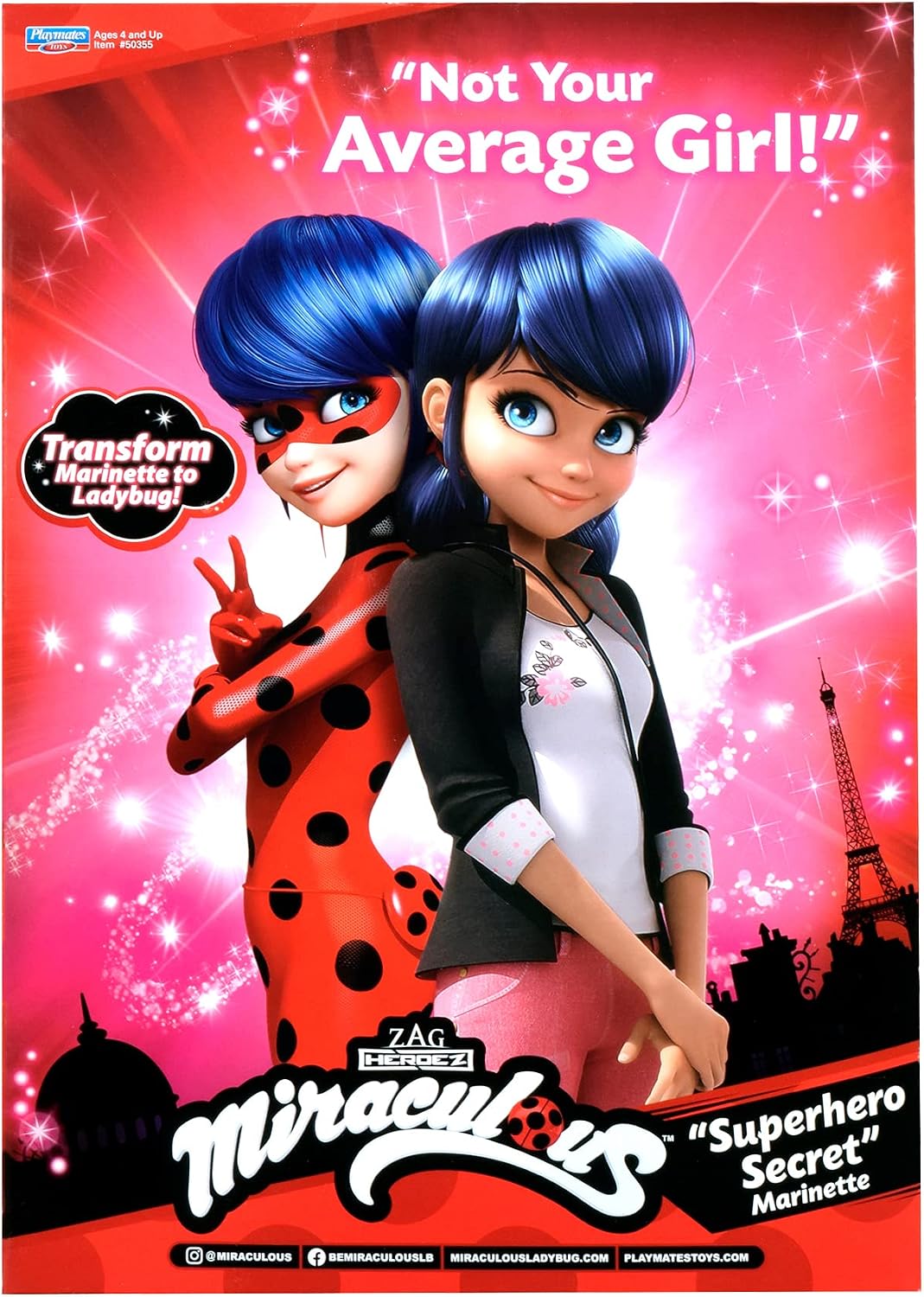 BANDAI - Miraculous Ladybug - Muñeca de 26 cm con dos trajes - Ladybug - P50355