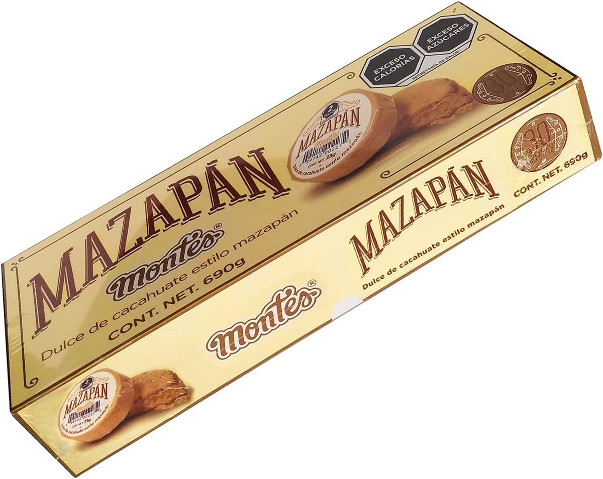 Montes dulce de cacahuate estilo Mazapan de lujo. 30 piezas / 690 gr.