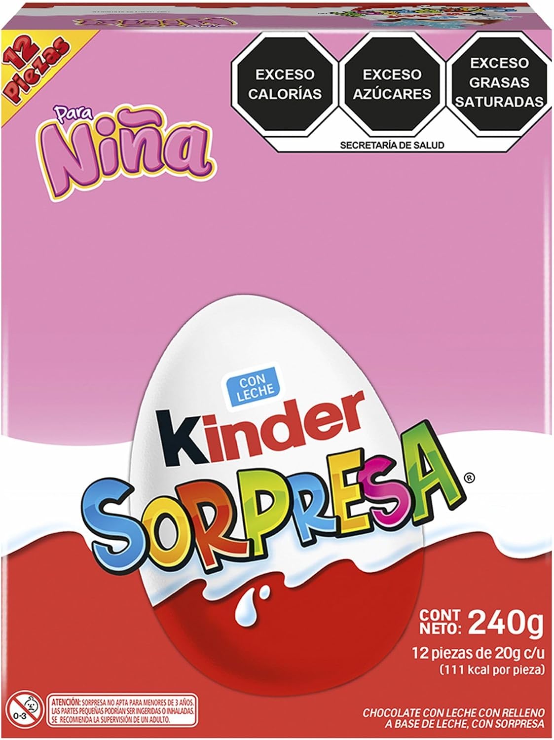 Kinder - Kinder Chocolate Sorpresa Para Niña - 12 Piezas