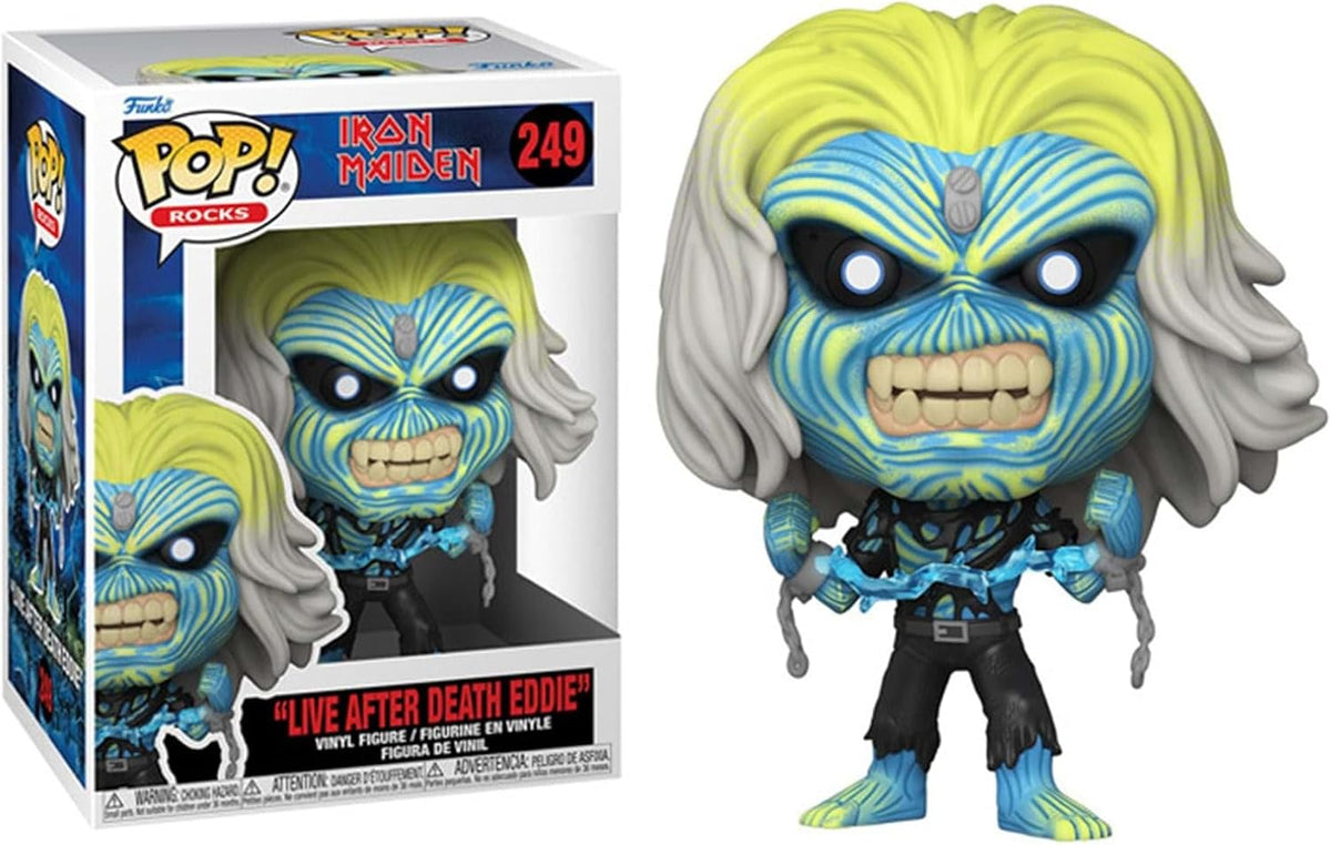 Funko Pop! Rocks: Iron Maiden - Skeleton Eddie - Live After Death - Figura de Vinilo Coleccionable - Idea de Regalo - Mercancia Oficial - Juguetes para Niños y Adultos - Music Fans