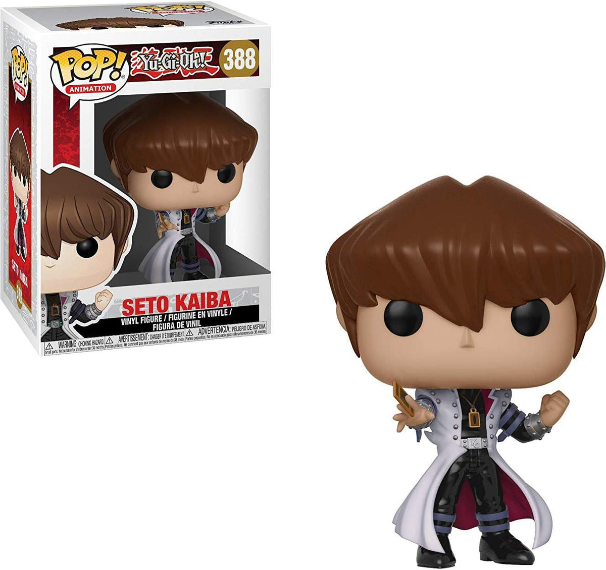 Funko Seto Kaiba: Yu-Gi-Oh! x POP! Figura de vinilo de animación y 1 paquete protector gráfico de plástico PET [#388 / 27450 - B]