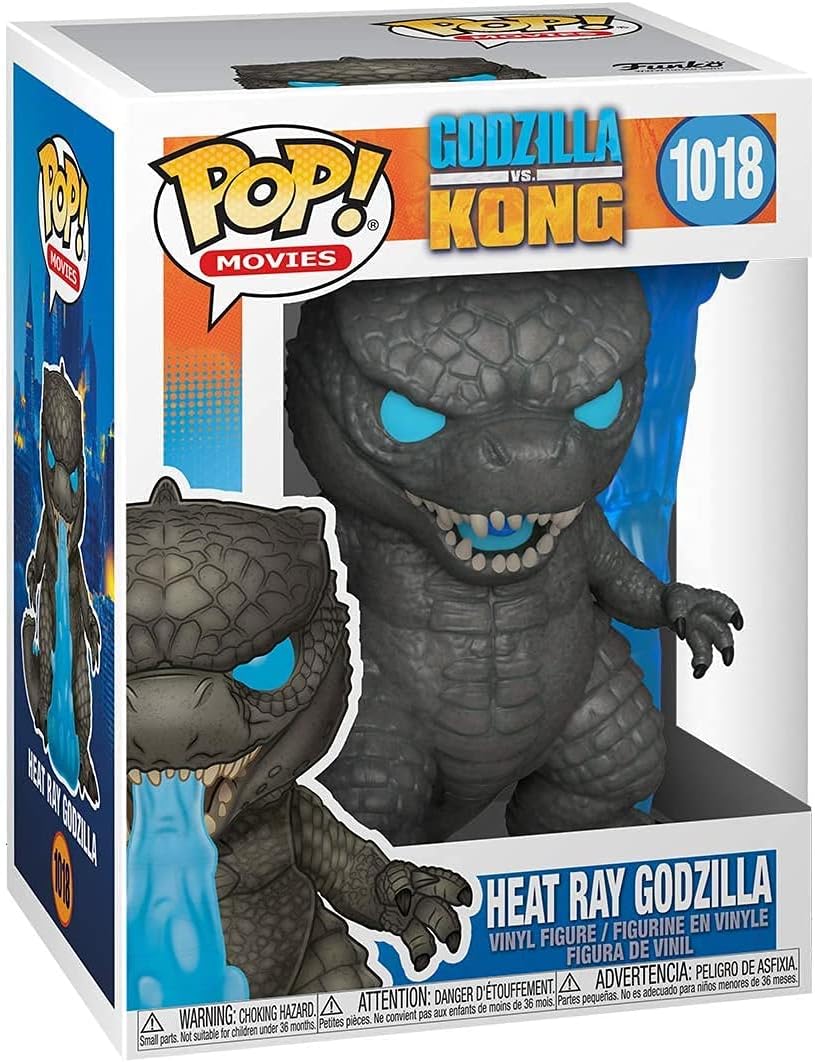Heat Ray Godzilla Pop #1018 Pop Movies Godzilla vs Kong Figura de vinilo (fusionada con protector EcoTek para proteger la caja de exhibición)