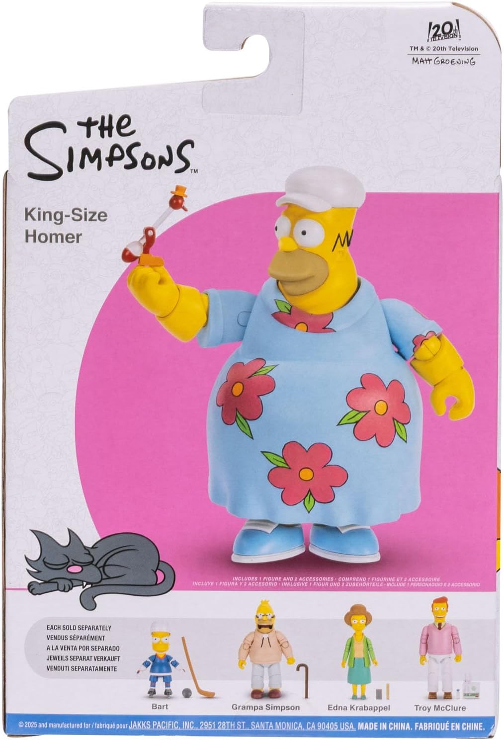 Jakks Pacific - The Simpsons King-Size Homer, Figura de Acción Coleccionable con Detalles Icónicos, 5 Pulgadas