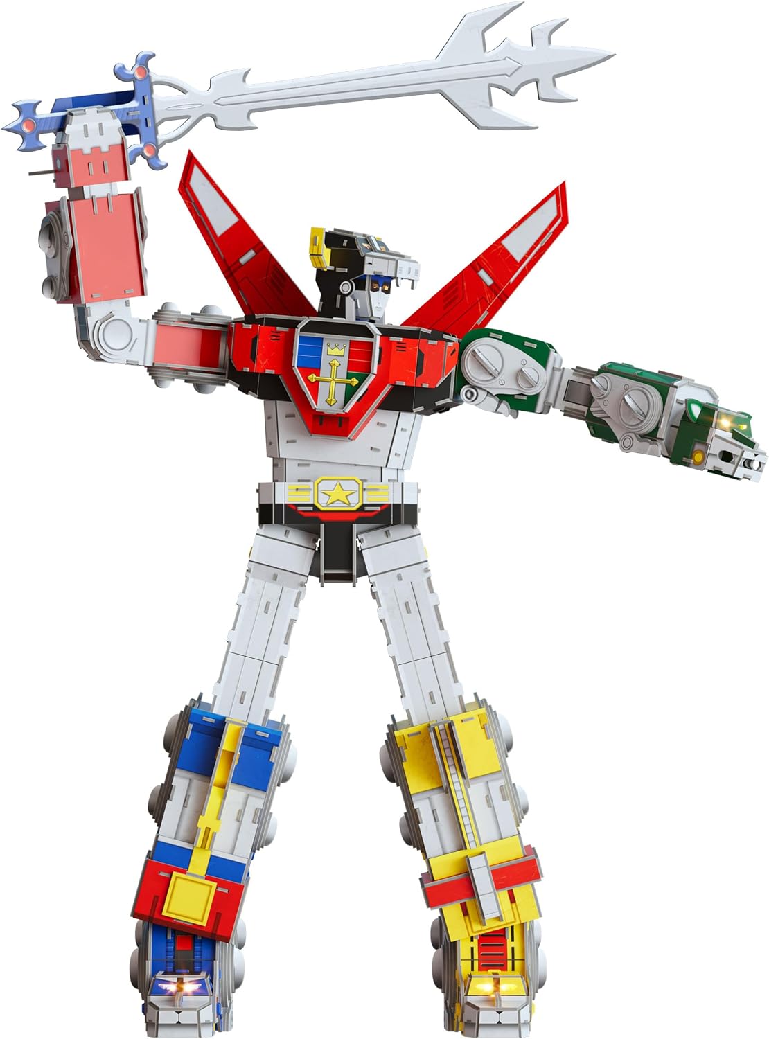 4D Build, Kit de maqueta de Rompecabezas en 3D de Voltron con Luces LED, Serie Innovation, 360 Piezas, decoración de Escritorio, Rompecabezas en 3D para Adultos y niños a Partir de 12 años