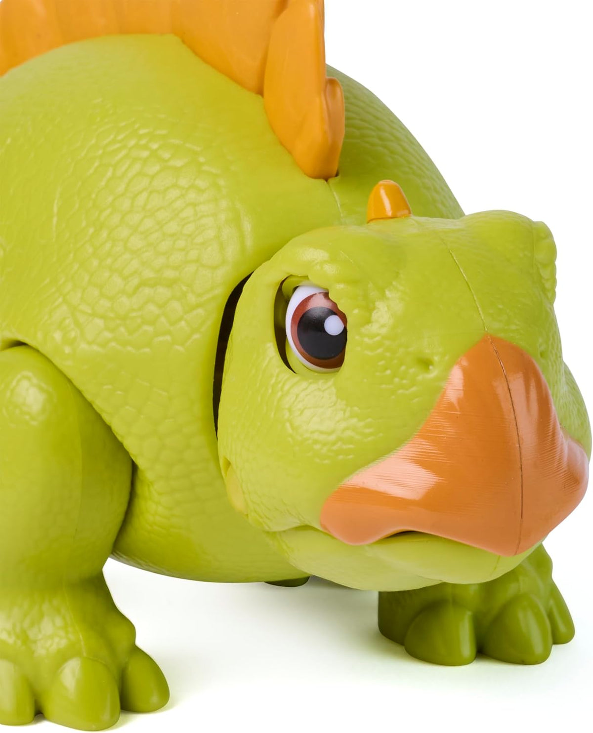 Paw Patrol: The Dino Movie, Incluye Juguete de Dinosaurio estegosaurio articulado de 10,1 cm con Sonidos y Figura de acción de Chase, Juguetes para niños y niñas preescolares, a Partir de 3 años
