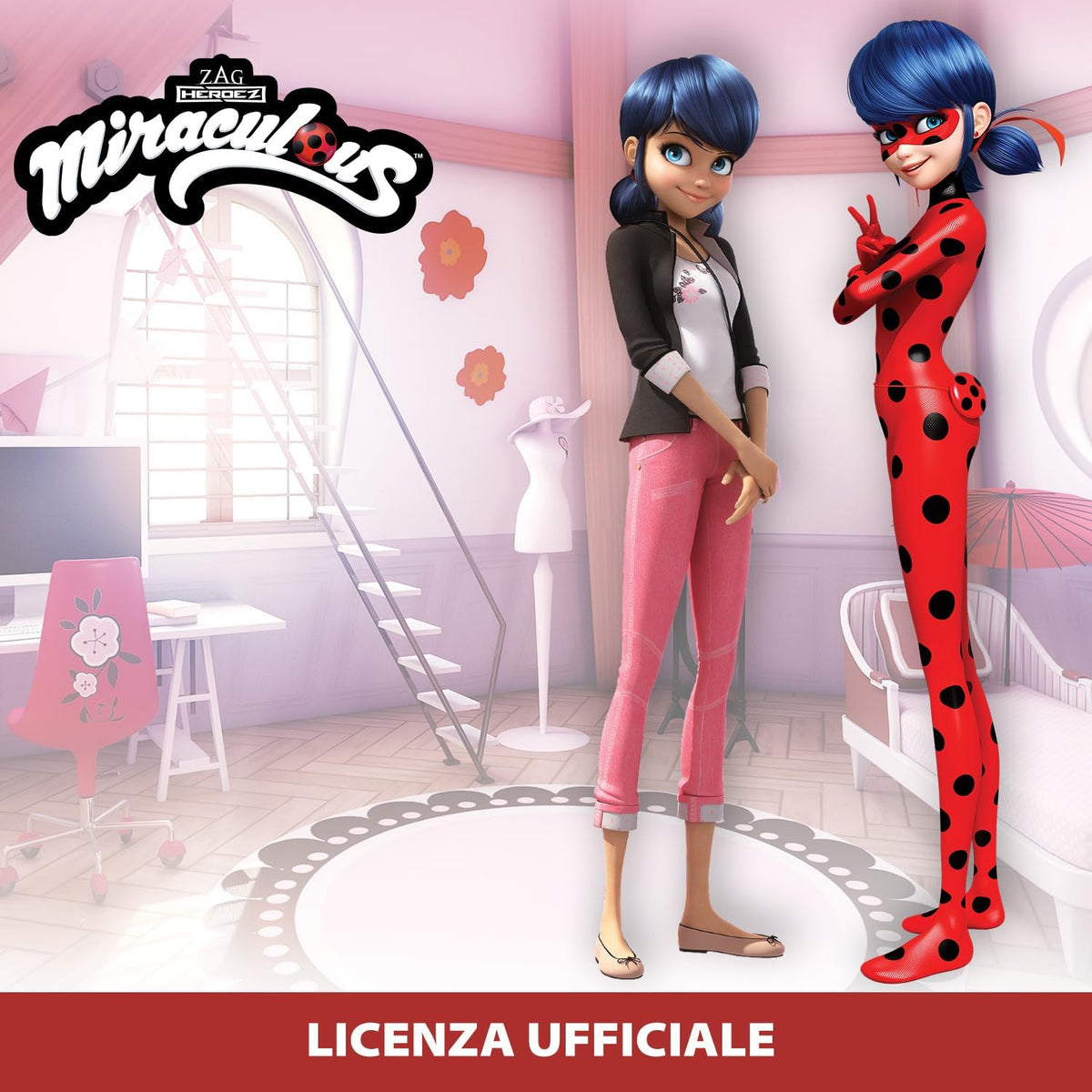 BANDAI - Miraculous Ladybug - Muñeca de 26 cm con dos trajes - Ladybug - P50355