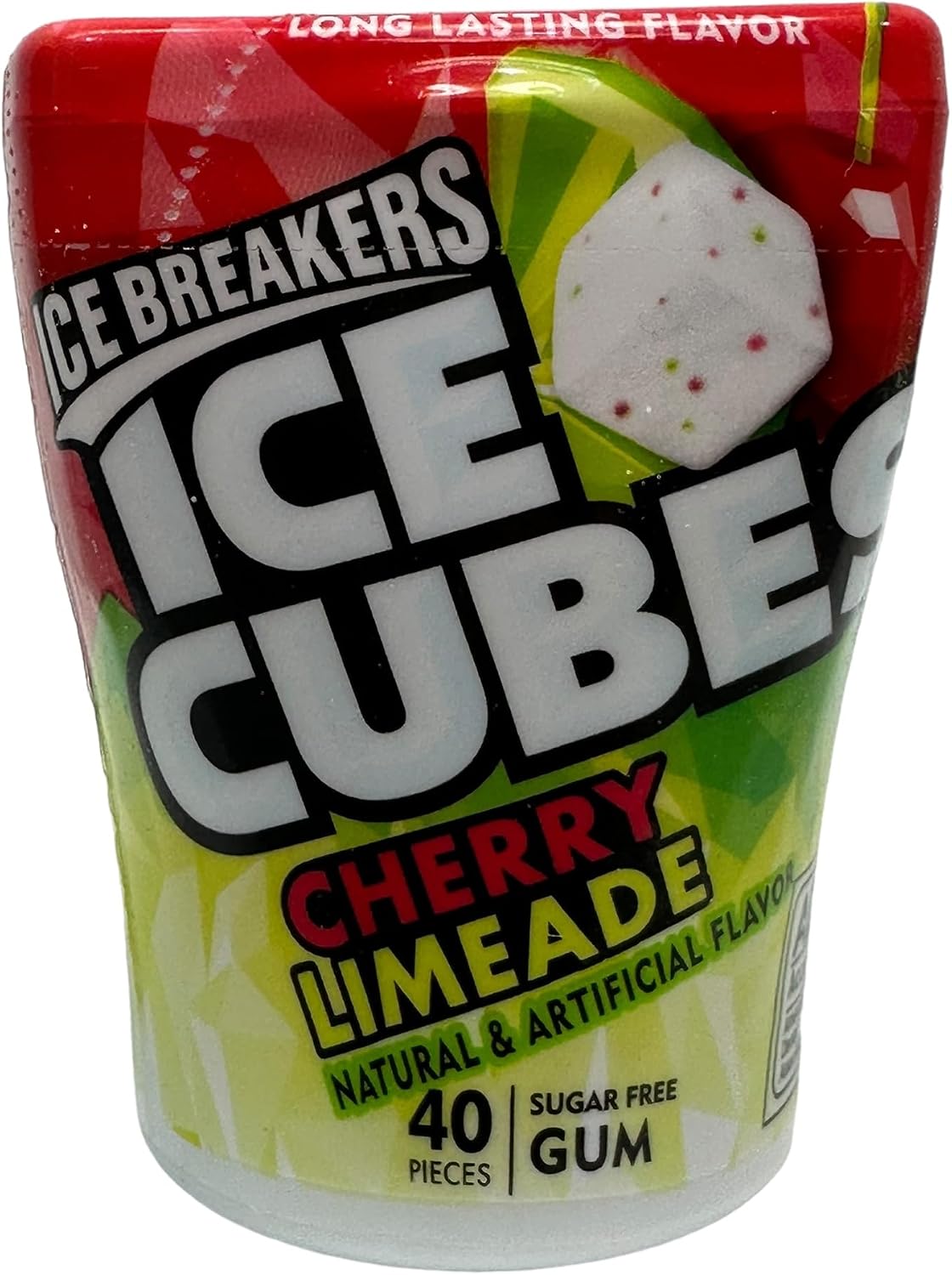 Ice Breakers - Cubos de Hielo sin Azúcar, Lima de Cereza, (3) Botellas de 40 Unidades y Tarjeta de Recetas Thisnthat