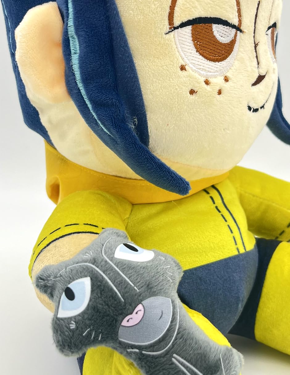 Ult Peluche Premium Coraline con el Gato 42cm Super Size 15th Anniversary Pelicula 2009 Coraline y la Puerta Secreta - imagen