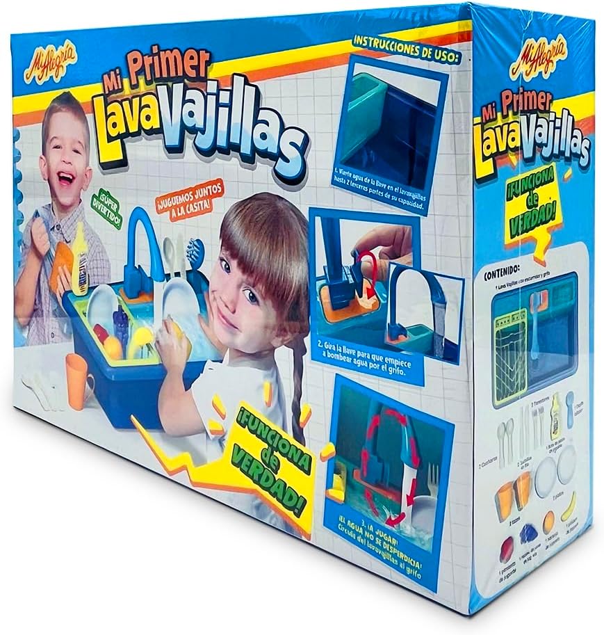 Ult Mi Primer LavaVajillas, Kit de Lavaplatos, Utensilios de Cocina para Hacer Limpieza, Juego Interactivo