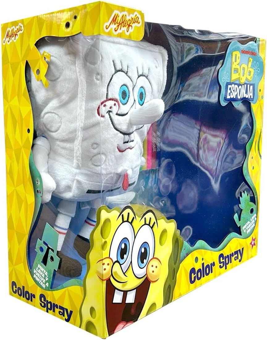 Generico Peluche y Spray para Colorear, con Plumones, Plantillas Adhesivas y Aerógrafo, para Niños