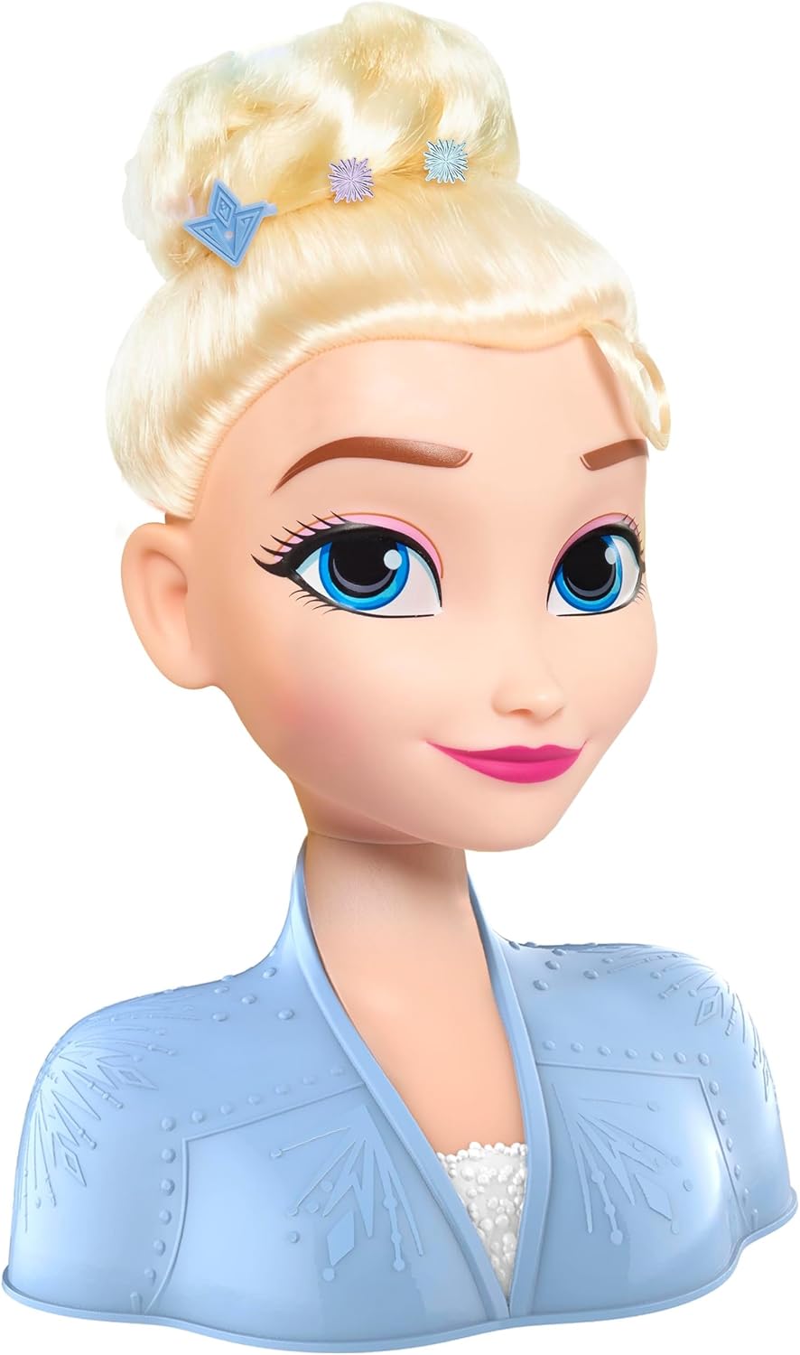 La Cabeza para Peinados Elsa de Frozen 2 de Disney Incluye Accesorios para Ponerse en el Pelo y Compartir, Pelo Rubio, Juguetes para niños a Partir de 3 años de Just Play