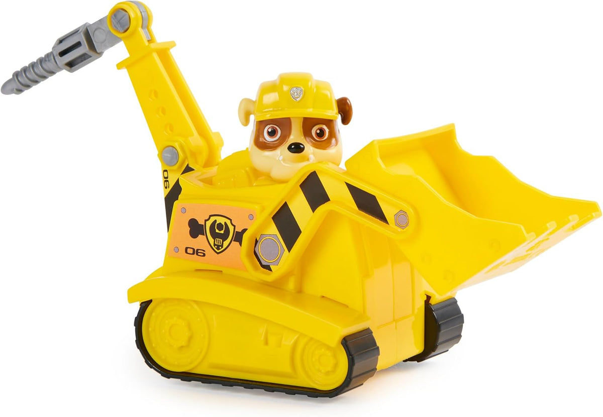 Paw Patrol, Rubble's Bulldozer, vehículo de Juguete con Figura de acción Coleccionable, Juguetes respetuosos con el Medio Ambiente para niños y niñas a Partir de 3 años