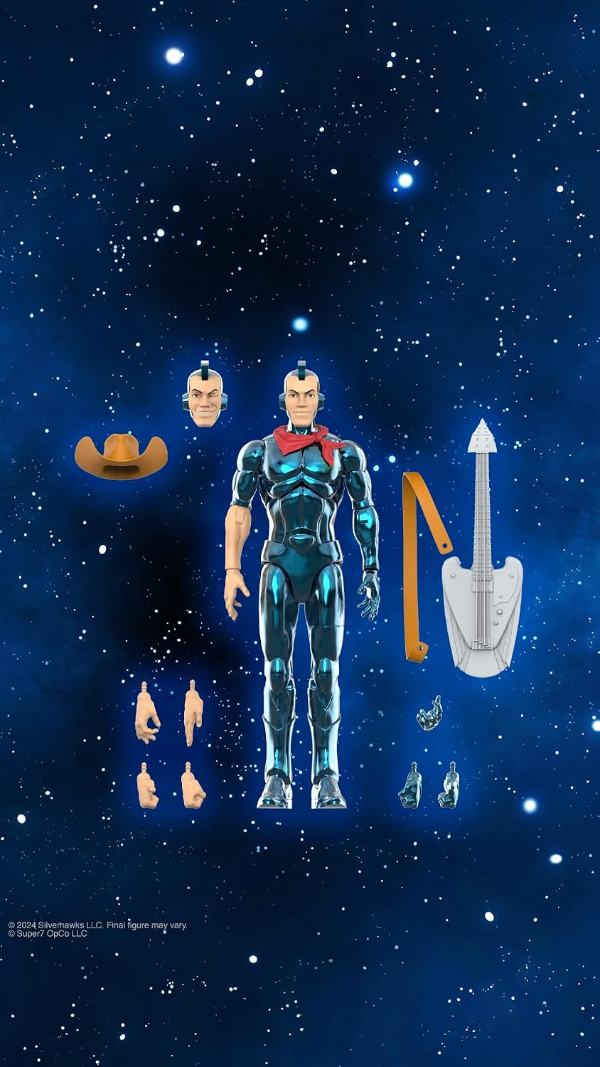 Super7 ULTIMATES! SilverHawks Bluegrass (Vac Metal Toy Version) - Figura de acción SilverHawks de 7 Pulgadas con Accesorios coleccionables clásicos de Dibujos Animados