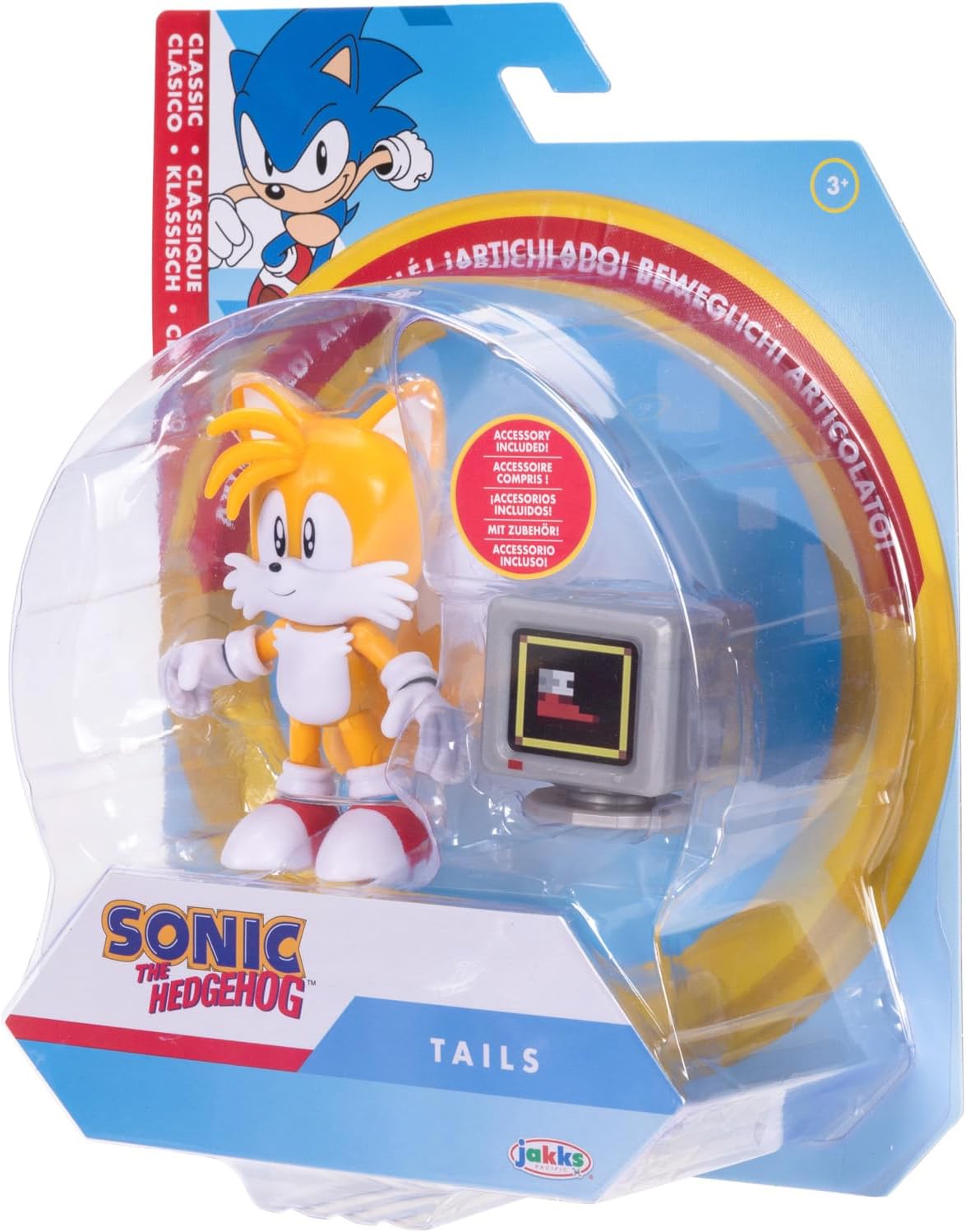 Sonic The Hedgehog - Cifras de acción articuladas de 4 Pulgadas, 2 Unidades
